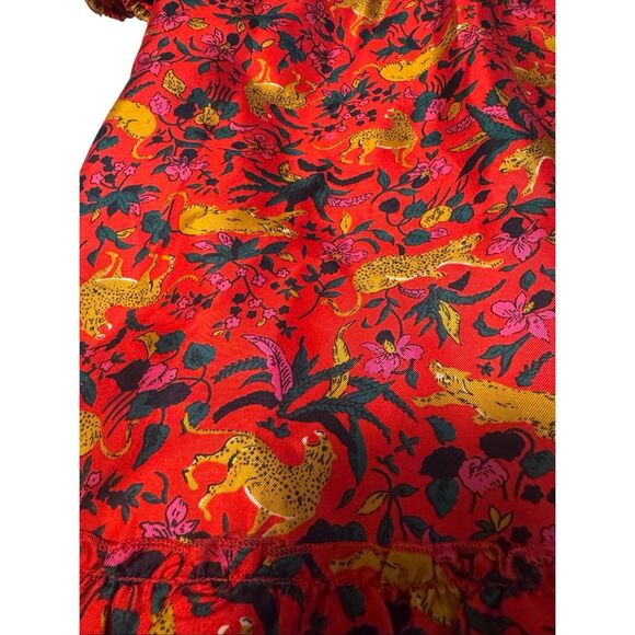 J. crew collection size M leopard red print holiday dress - EUC - Picture 8 of 11